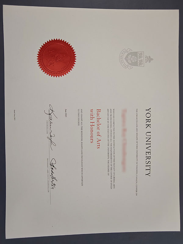 order york university degree certificate online