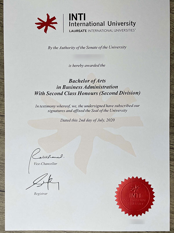 INTI Certificate Sample