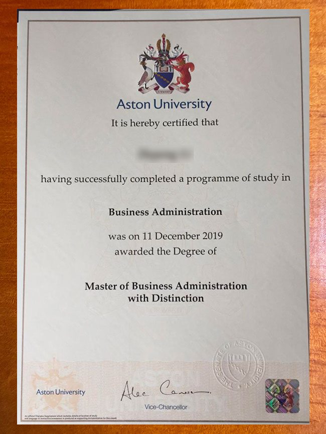 order aston university degree certificate online