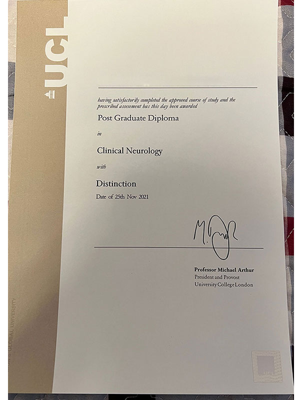 UCL Diploma Sample