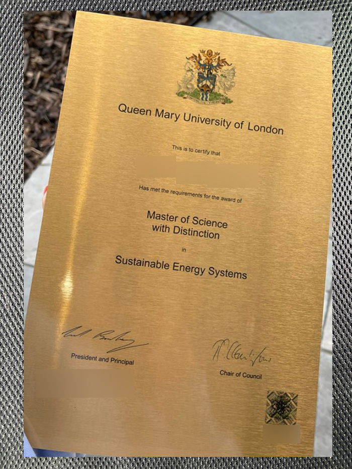 Certificate From Mary University Of London