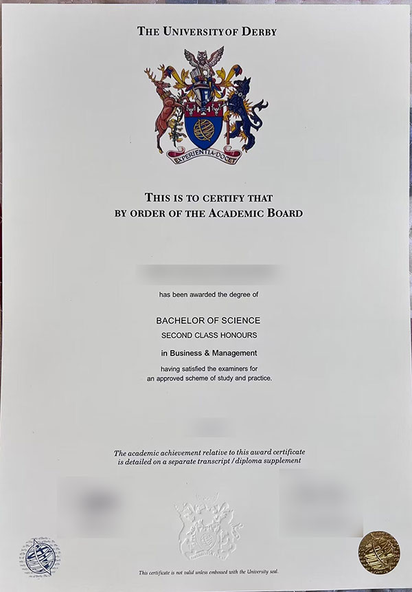 what is the degree certificate of derby university like? what is the degree certificate of derby university like?