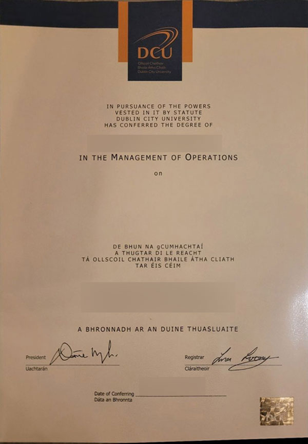 How much does it cost to purchase a certificate from University of Dublin online? Dublin City University2