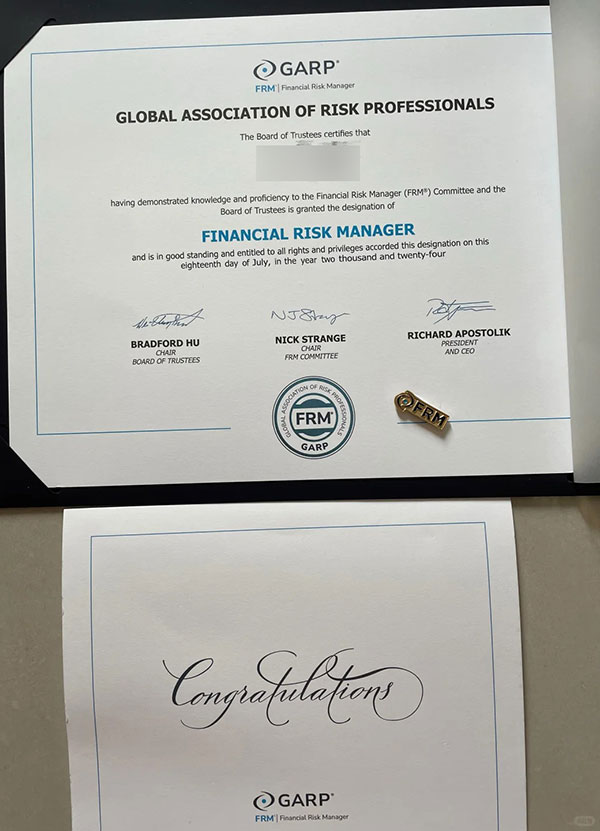 What is a FRM certificate like? what is a frm certificate like?