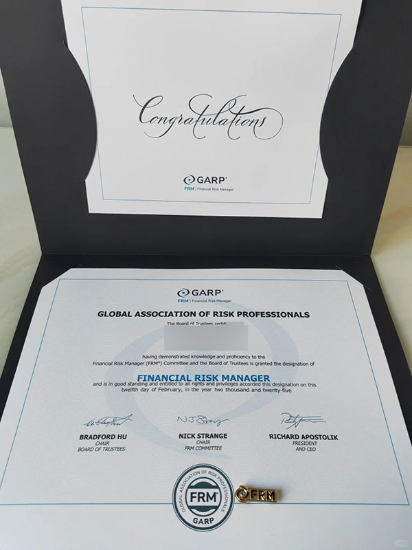 what is a frm certificate like? what is a frm certificate like?