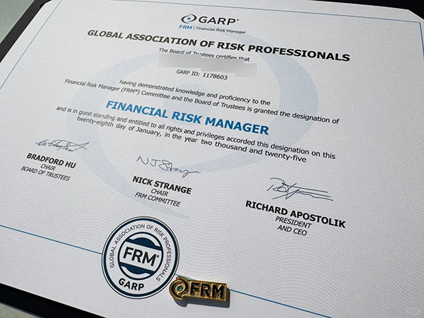 what is a frm certificate like? what is a frm certificate like?