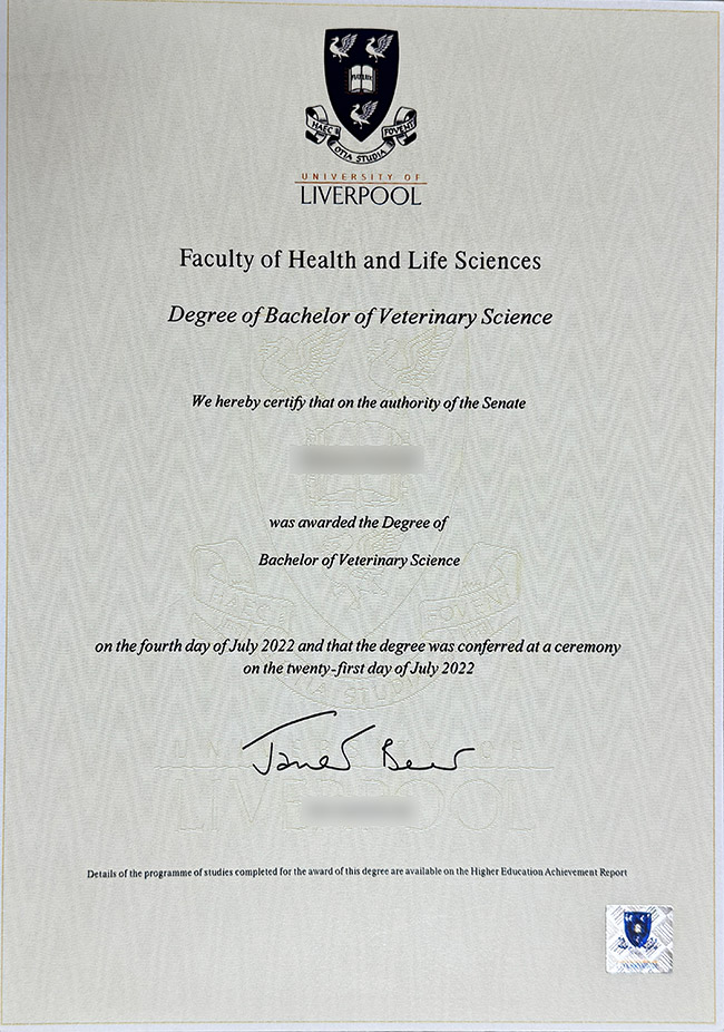 Which website can I purchase a degree certificate from the University of Liverpool? liverpool university certificate