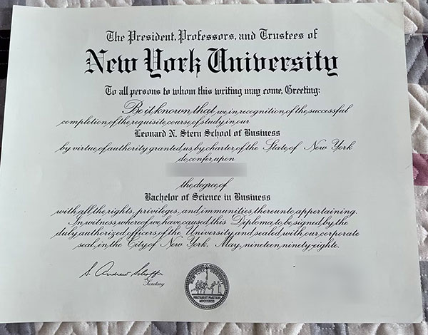 how to purchase a diploma or certificate from new york university?