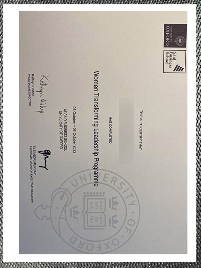 if you need an oxford university certificate, you might want to take a look at this website