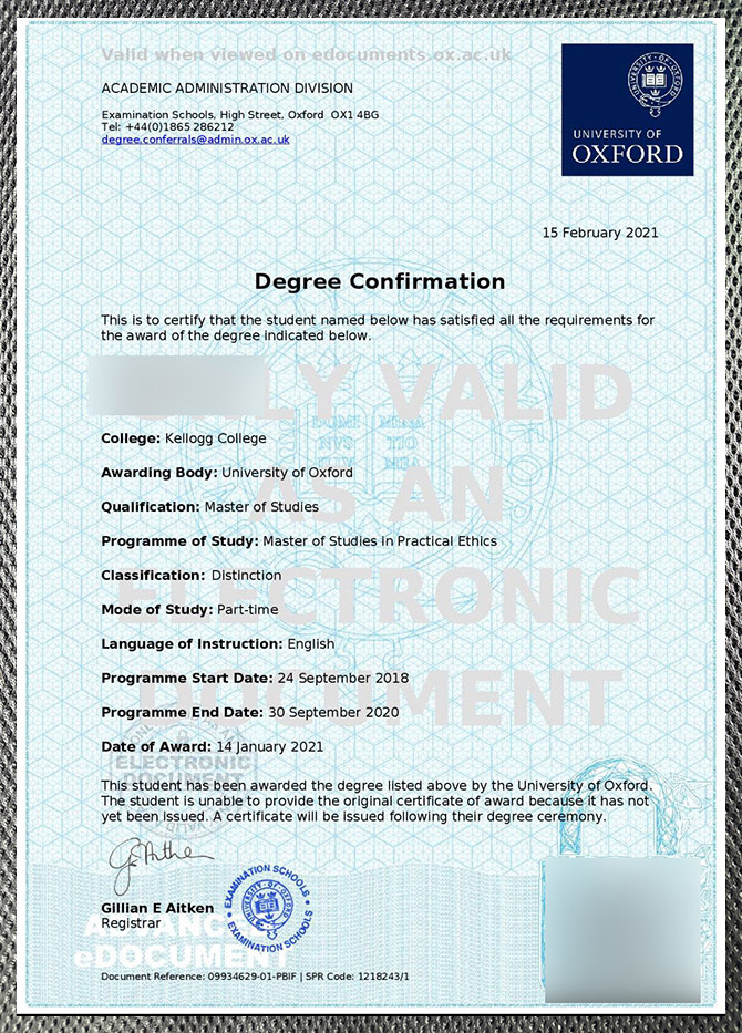 if you need an oxford university certificate, you might want to take a look at this website