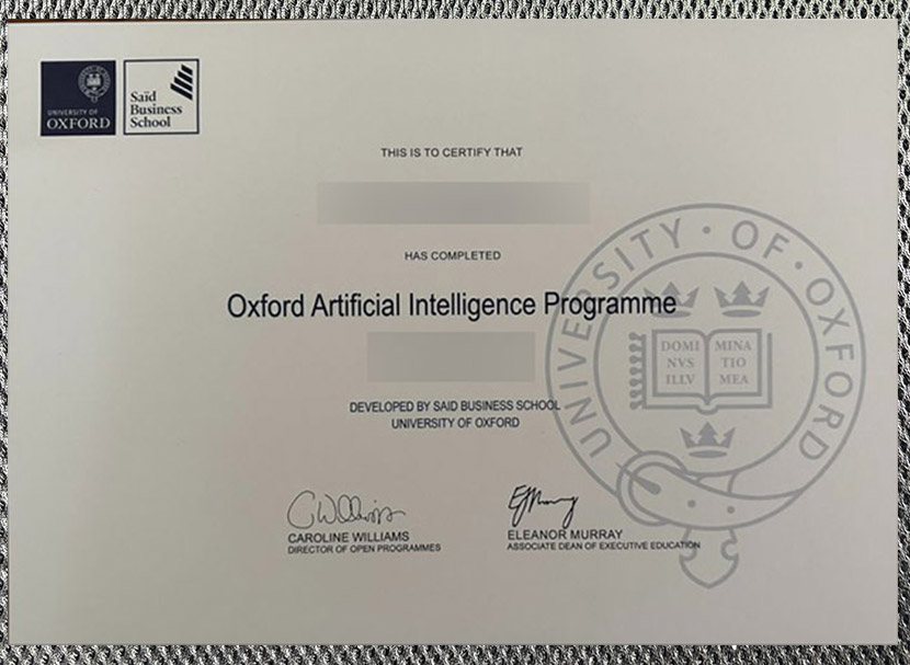 if you need an oxford university certificate, you might want to take a look at this website