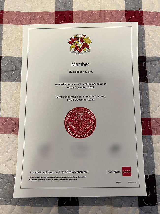 where can i purchase the acca certificate online?
