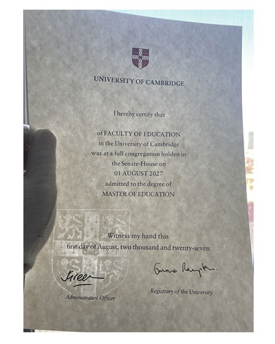 How much does it cost to purchase a Cambridge University certificate online?