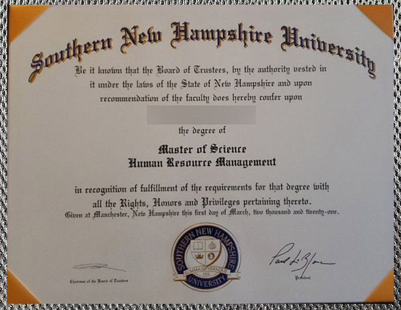 how long does it take to order a degree from southern new hampshire university through the website?