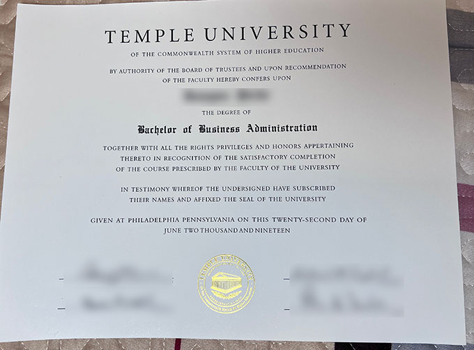 How can I purchase a diploma from Temple University? Temple University certificate