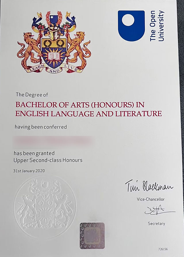What is the British Open University degree certificate like? what is the british open university degree certificate like?