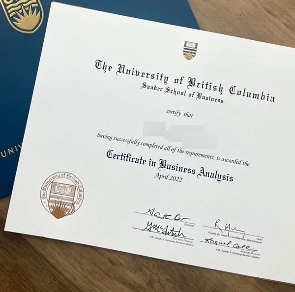 Latest sample display of certificates from the University of British Columbia auto draft