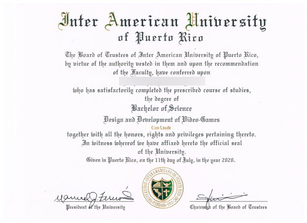 Latest sample display of certificates from the University of Puerto Rico in the Americas - 图片 3