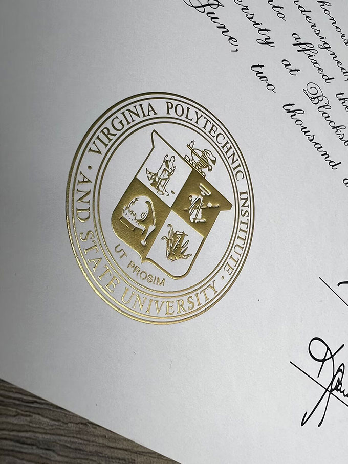 Diploma from Virginia Tech