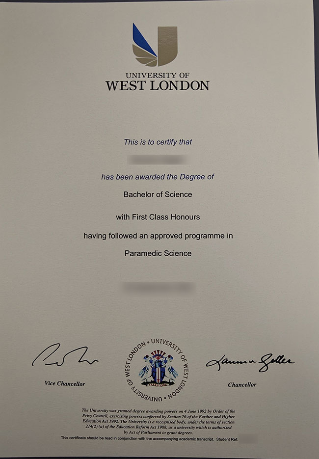 Latest sample display of diplomas from West London University auto draft