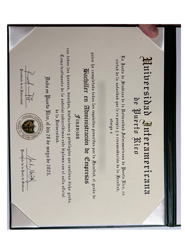 Latest sample display of certificates from the University of Puerto Rico in the Americas