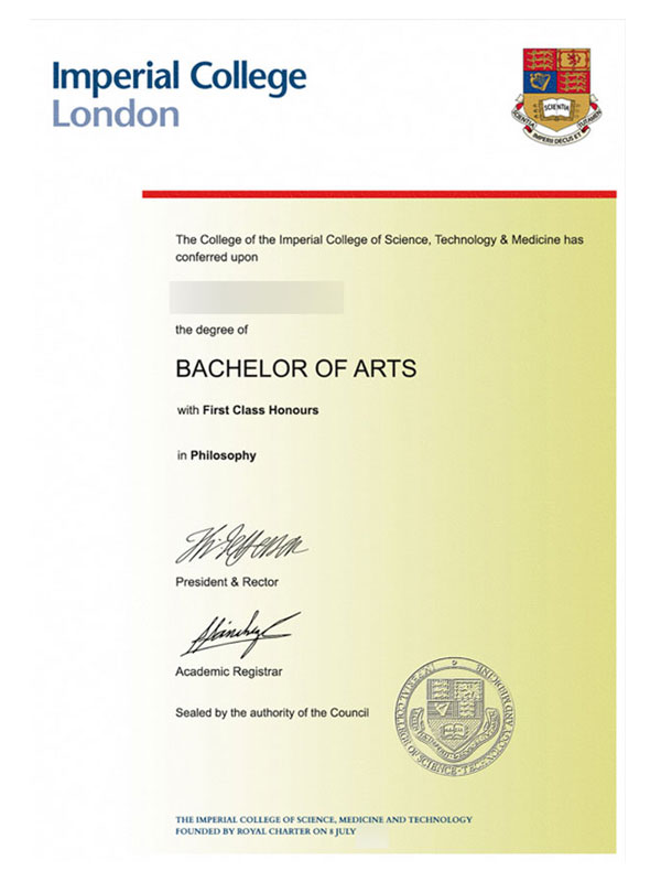 How much does it cost to purchase an Imperial College certificate?
