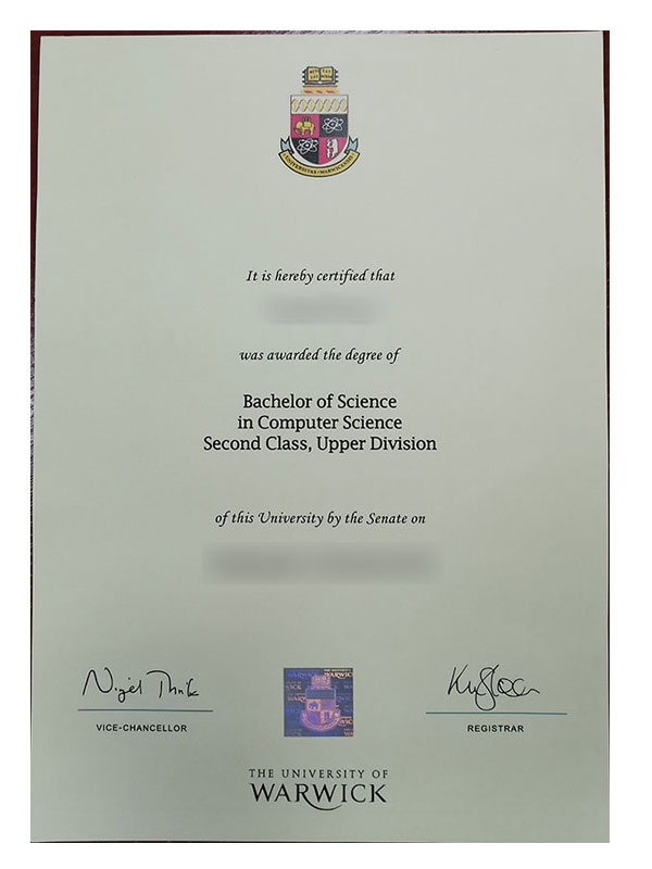 how long does it take to order a degree from the university of warwick through the website?