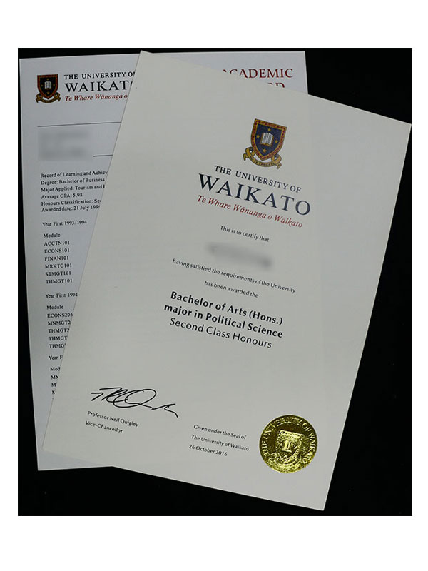 how can i order the diploma certificate from waikato university?