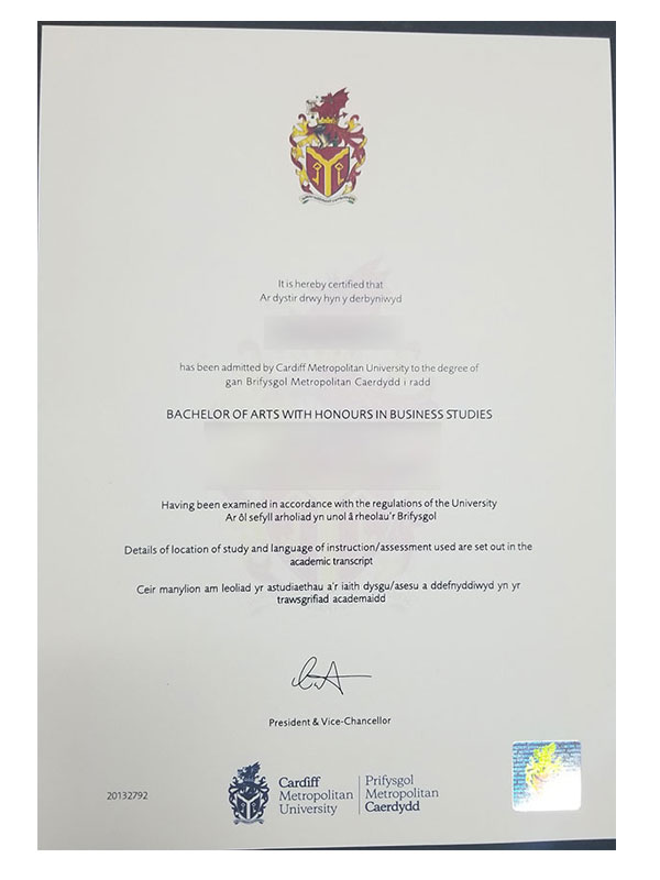 which website can i purchase the degree certificate of cardiff metropolitan university?