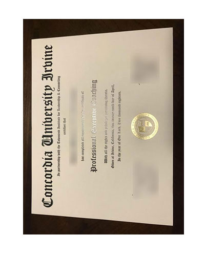what is the concordia university degree certificate like?