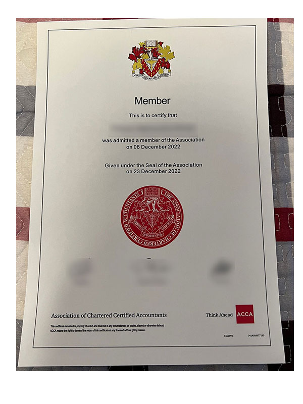 ACCA Diploma Certificate