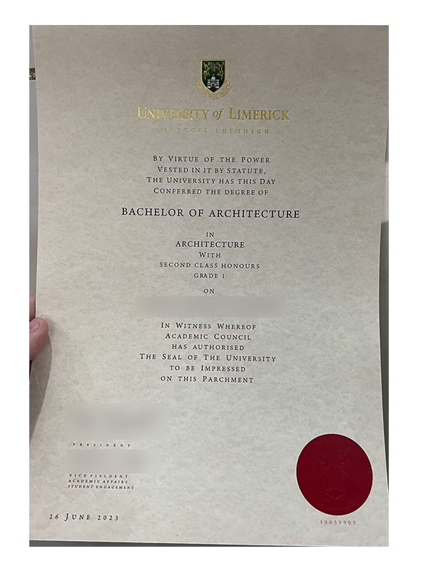 latest sample display of limerick university certificates