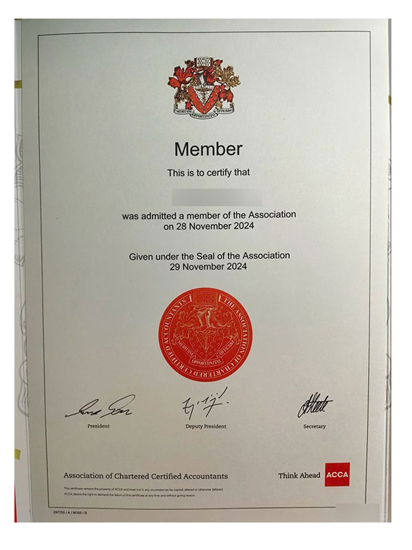 How much does it cost to purchase an ACCA certificate online?