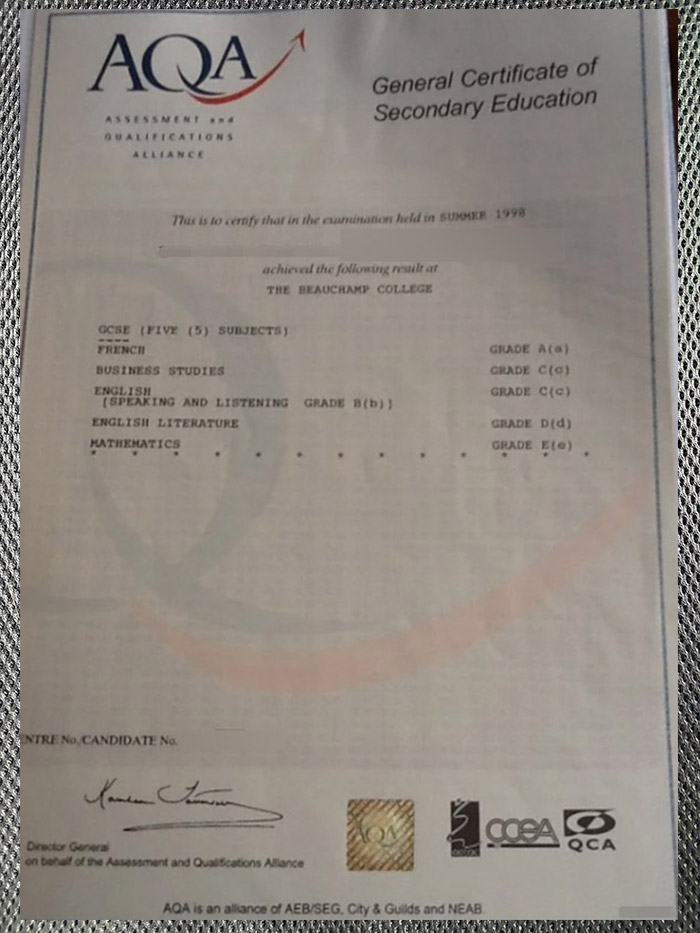 Latest sample display of AQA GCSE certificates latest sample display of aqa gcse certificates