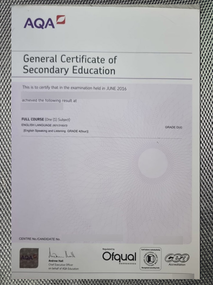 Latest sample display of AQA GCSE certificates latest sample display of aqa gcse certificates