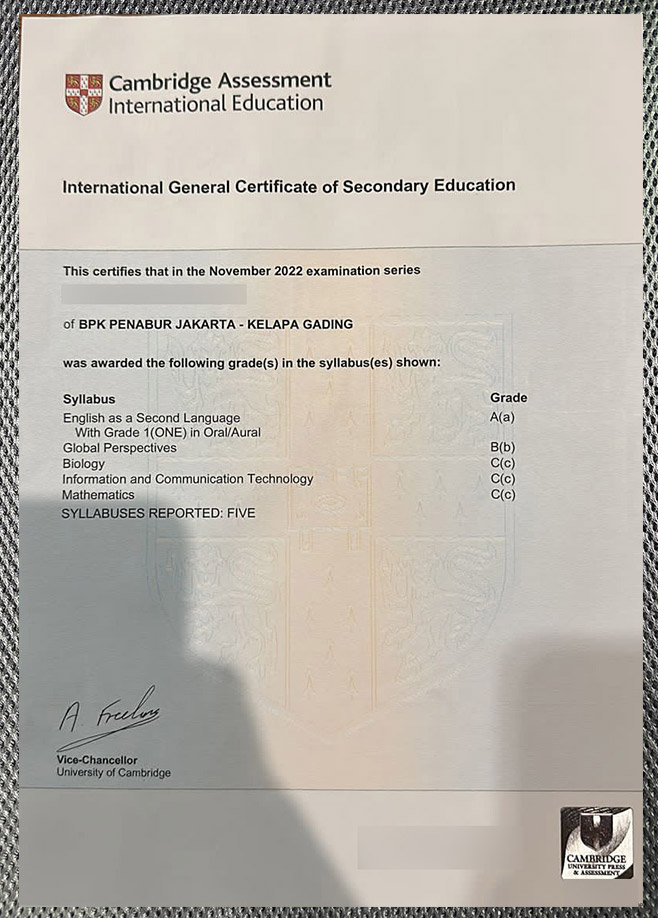 Please be sure to purchase a Cambridge IGCSE certificate. please be sure to purchase a cambridge igcse certificate.