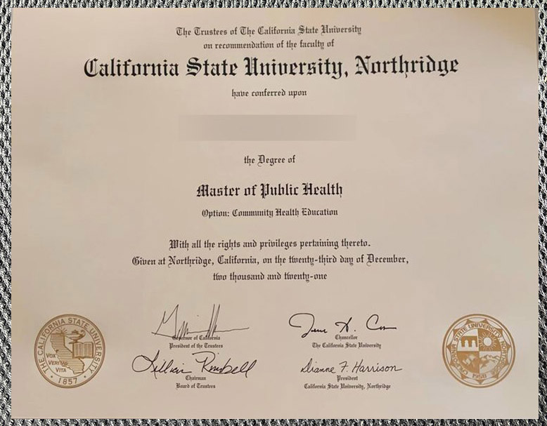 What is the degree certificate of California State University, Northridge like? Certificate From California State University Northridge4