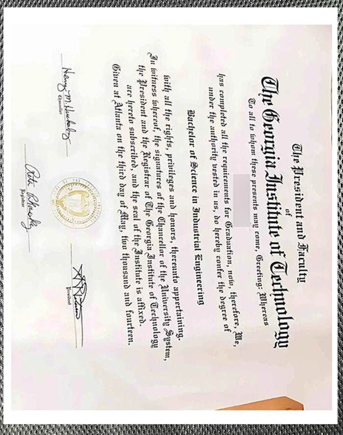 order the georgia institute of technology diploma certificate online