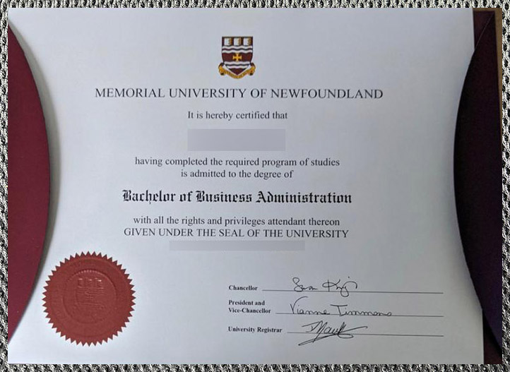 Certificate From Memorial University Of Newfoundland 1