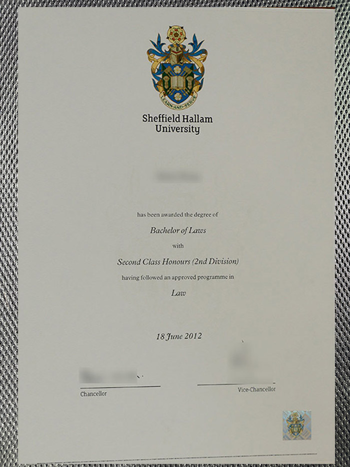 Certificate from Sheffield Hallam University auto draft