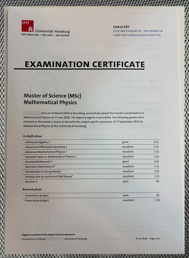 order the certificate of the university of hamburg in germany online