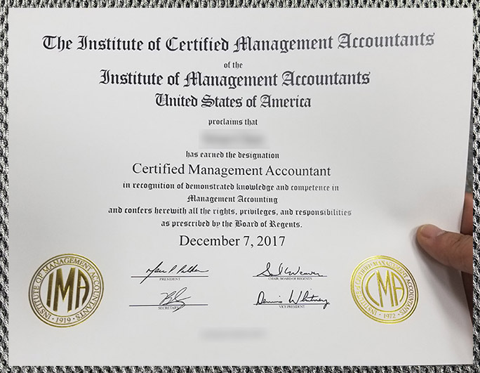 How can I order the CMA diploma certificate? Certified Management Accountant CMA Certificate