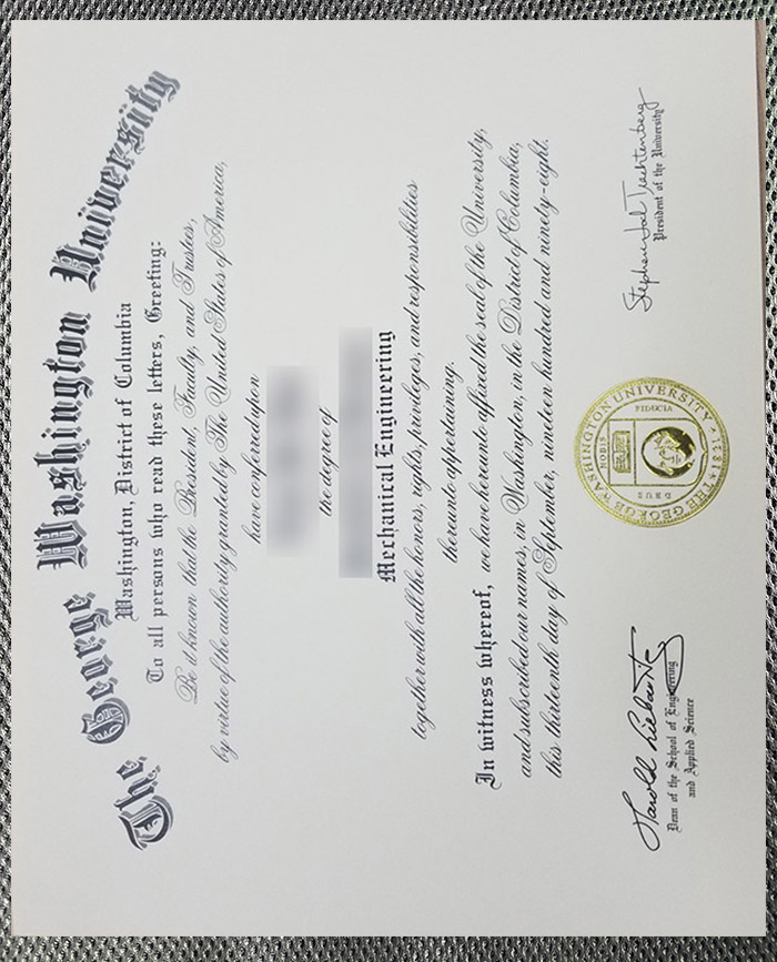 which website can i purchase the george washington university certificate from?