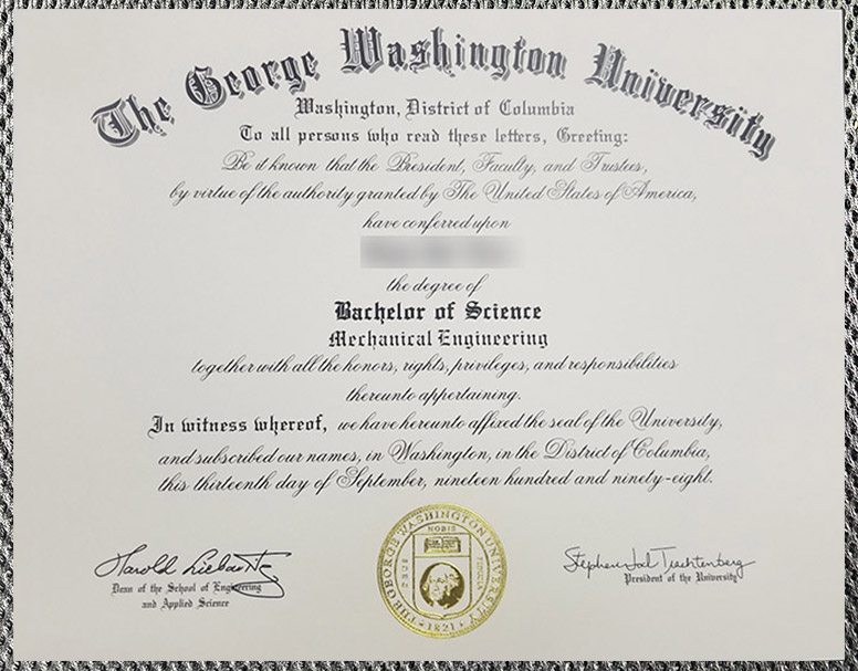 which website can i purchase the george washington university certificate from?