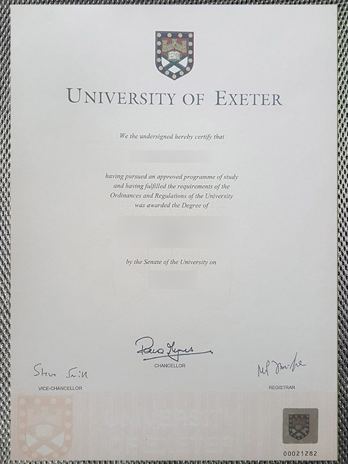 Order the diploma certificate of Exeter University online Exeter University Diploma6