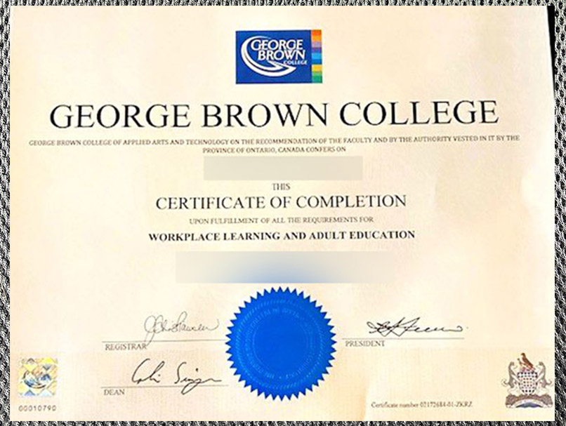 how to purchase a certificate from george brown college