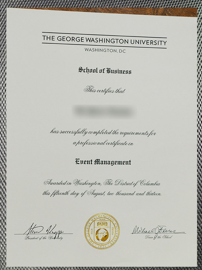 the best george washington university certificate