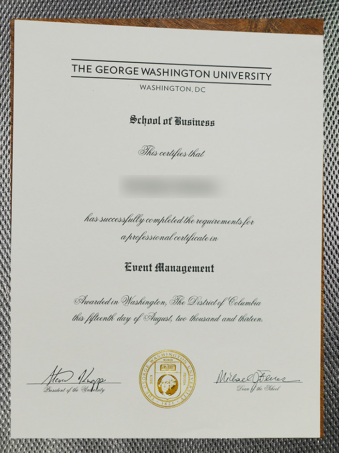 the best george washington university certificate