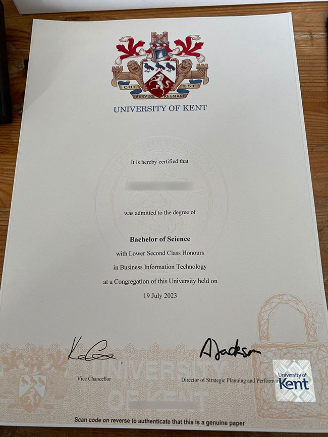How to obtain a certificate diploma from the University of Kent kent university 2023 degree samples