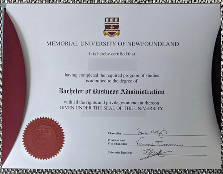 the high quality certificate issued by memorial university of newfoundland